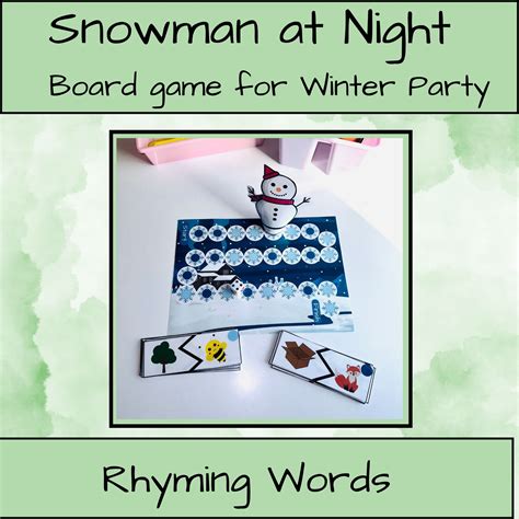 Snowman at Night Rhyming Game for Pre-k and Kindergarten | Made By Teachers