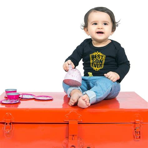 Dad and Baby Matching Bodysuit and Tees - Black Colour - BonOrganik