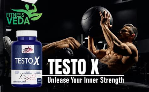 FITNESS VEDA Testo X- 60 Capsules | Testosterone Booster Supplement for ...
