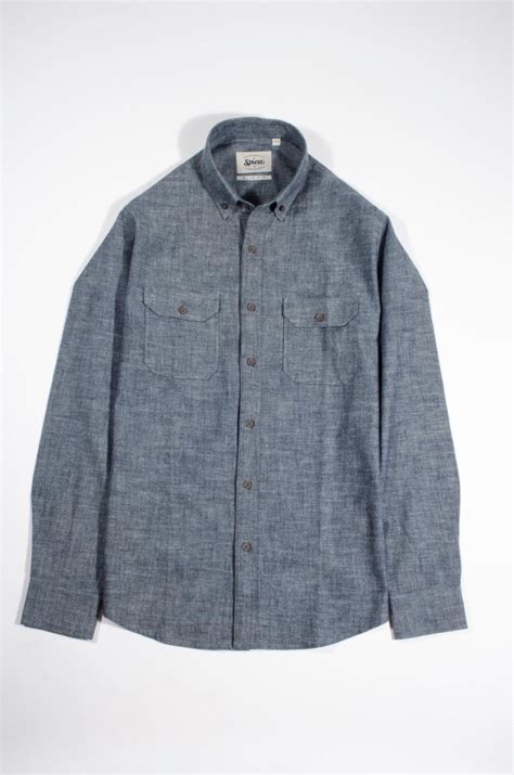 Denim Chambray Double Flap Pocket Shirt – Sprezz.in