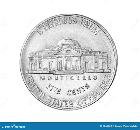 Five cents stock image. Image of five, money, silver, round - 5266739