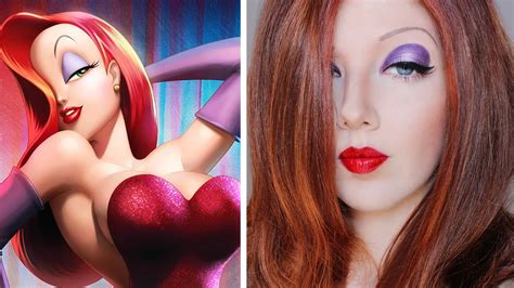 Image result for Jessica Rabbit Transformation Makeup Tutorial
