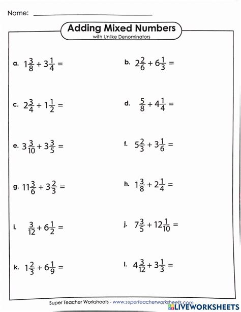 Image result for Math Worksheets Adding Fractions