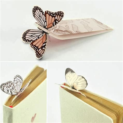 Butterfly Bookmarks 3D 3 Pcs Printable DIY Gift for - Etsy