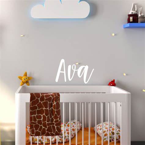 Vinyl Wall Art Decal Girls Custom Name - ’AVA’ Custom Text Name - 12" x ...