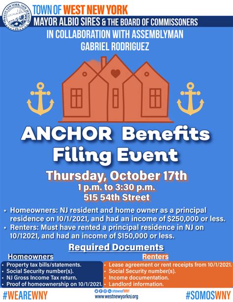 ANCHOR Benefits Filing Event - The Town of West New York