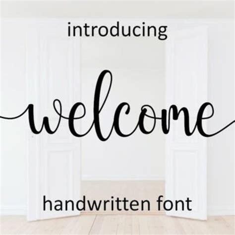 Welcome Cursive Font - Etsy