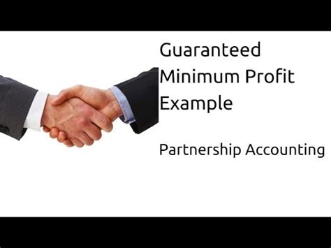 Example: Guaranteed Minimum Profit Video Lecture - Accounting for A Level