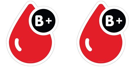 Stickerland India Stickers - B+ (B Positive) Blood Group Sticker (Pack ...