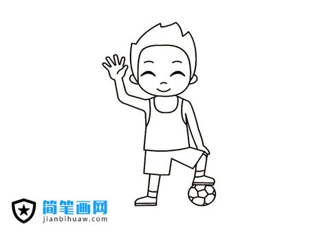 踢球简笔画 的图像结果