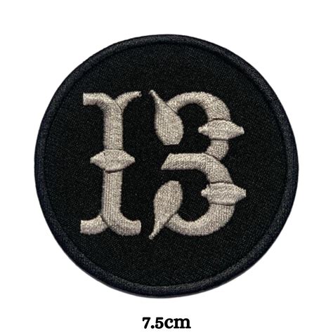 13 Lucky Number 13 Iron on Sew on Embroidered Patch Clothing Bag Jacket ...