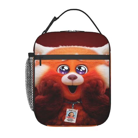 Turning Red Lunch Bag Insulated Portable Handbag for Picnic Travel ...