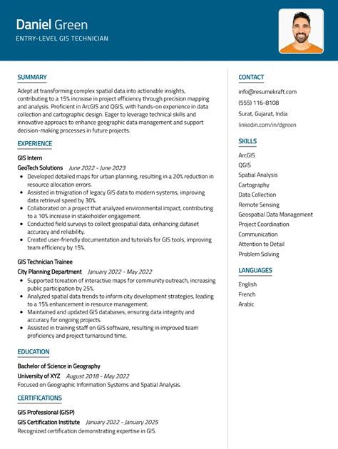 12 Fresher GIS Technician Resume Examples in 2025 - ResumeKraft