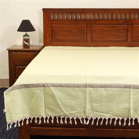 Green Single Handloom Cotton Bed Sheet