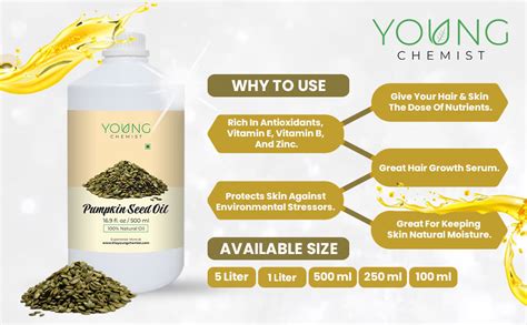 Buy Young Chemist Pure Pumpkin Seed Oil Cold Pressed - 500ml, Boost ...