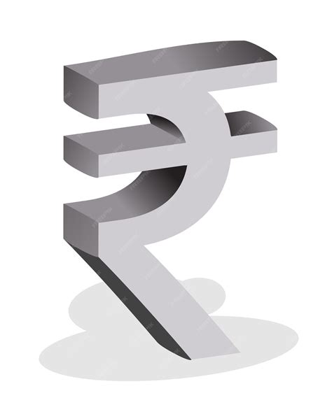 Premium Vector | 3d bold indian rupee symbol in isometric view, inr money