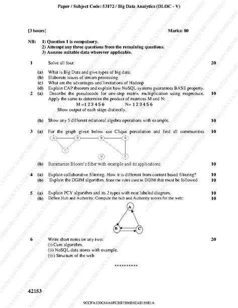 D23BE8-INFT-BDA - Big Data Analytics Question Paper 53172 - Studocu