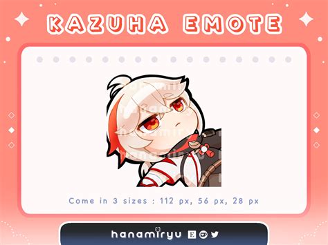 Kazuha Kaedehara Emotes Pack Cute Chibi Genshin Impact Emoji - Etsy India