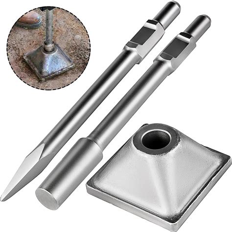 VEVOR Jack Hammer 1-1/8” Tamper Shank, Dirt Tamper 6x6” Compactor Plate ...