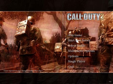 Image result for Cod2 Menu