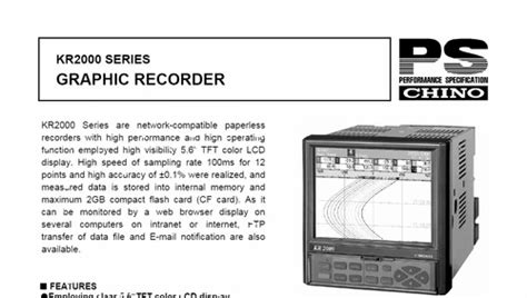 CHINO Recorder - Paperless Recorder KR3S00 : CHINO Manufacturer from ...