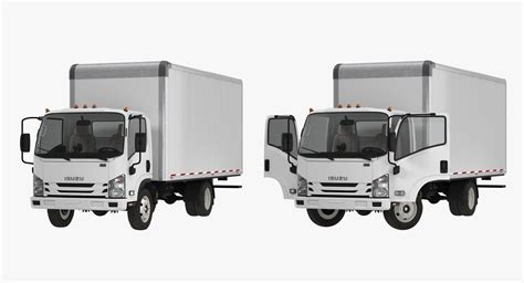 3D Box Truck Isuzu NPR 2018 Rigged | 3D Molier International