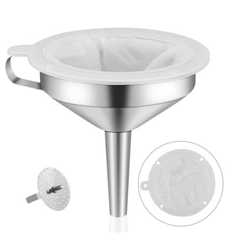 Buy Lakatay 5-Inch Food Grade Stainless Steel Kitchen Funnel with 200 ...