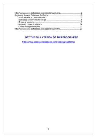 Image result for Microsoft Access Subform Tutorial