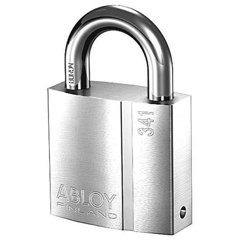 Abloy Padlock, Keyed Different, Standard Shackle, Rectangular Brass ...