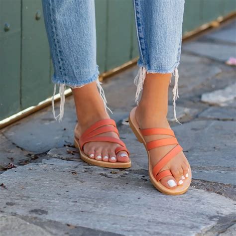 Women Leather Sandals Iris 9/1, Peach