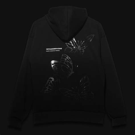 BLACK METAMORPHOSIS EMBROIDERED HOODIE – Kaye