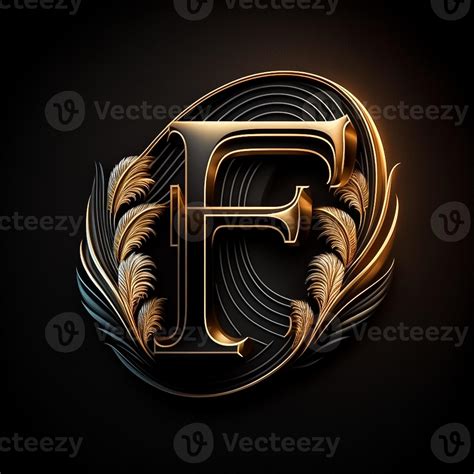Logo for the letter F with a modern classic style ,3d alphabet on black background 21705186 ...