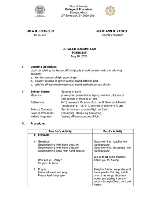 Image result for Lesson Plan for New Curriculum for Basic Science