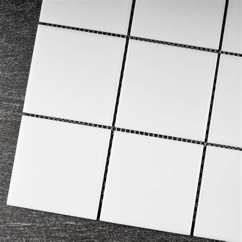 TPMG-09 4x4 White Porcelain - Square White Porcelain Mosaic Tile - Tile ...