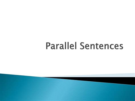 Image result for Parallel vs Non Parallel Sentences