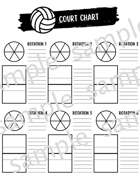 Editable Volleyball Lineup Sheet