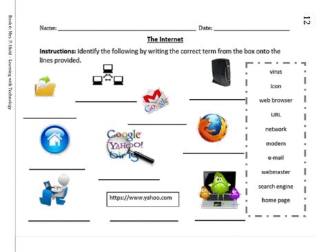 Computer Worksheet Internet 的图像结果