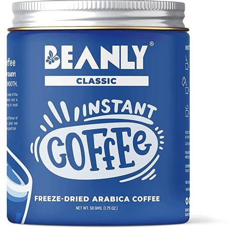 Beanly Instant Coffee - Freeze Dried & Microground Coffee - 50 Grams ...