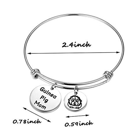 KUIYAI Guinea Pig Mom Keychain Cute Cavy Keyring Funny Guinea Pig Lover ...