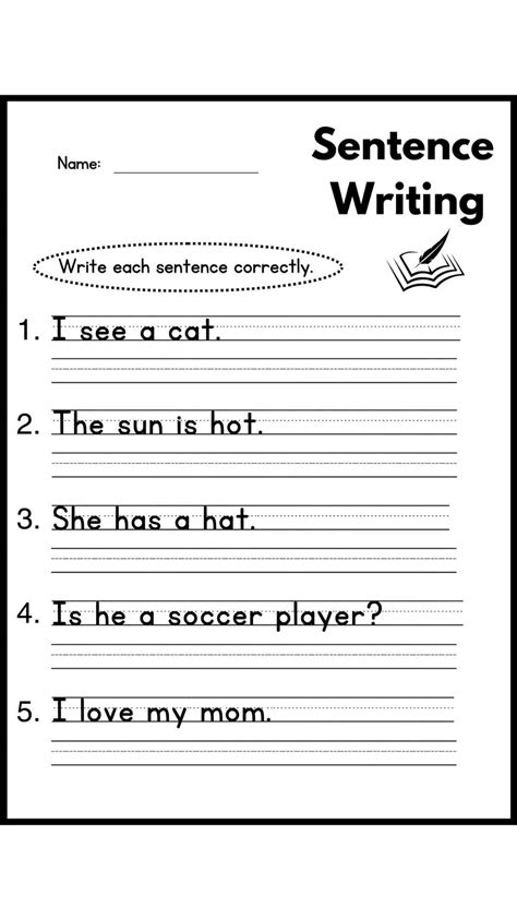 Best 13 Handwriting Copywork: 10 Simple Sentences for Kids to Practice ...