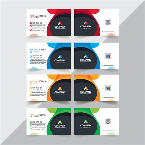 Business Card Template 22182198 Vector Art at Vecteezy
