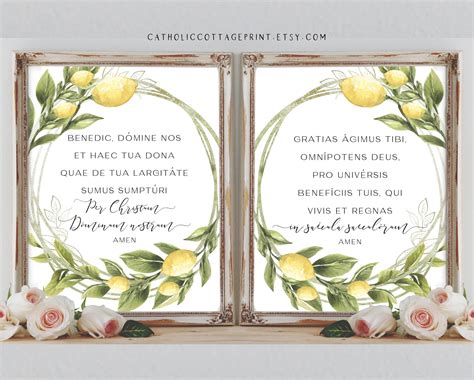 Catholic Meal Blessing - Prayer Before and After Meals IN LATIN - Bless ...