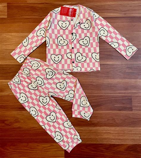 Kid's Front Open Lounge Wear Sets (Pink Heartin) – sanright