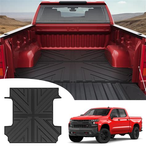 Chevy Silverado Bed Liners Reviews COZONY Truck Bed Mat For 2020-2025 ...