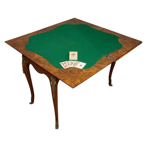 An Inlaid And Veneered Wood Neoclassic Card Table For Sale at 1stDibs