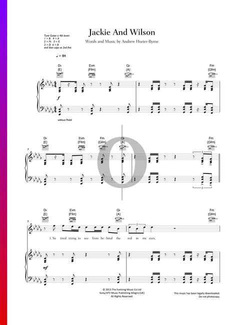 Jackie And Wilson (Hozier) Piano Sheet Music - OKTAV