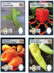 CYBEXIS Anaheim, California Wonder, Sweet Banana, Organe Habanero Seed ...