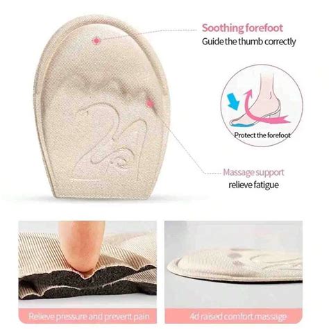 1Pair Unisex Forefoot Support Insole, Half Insole, Thickened Toe ...