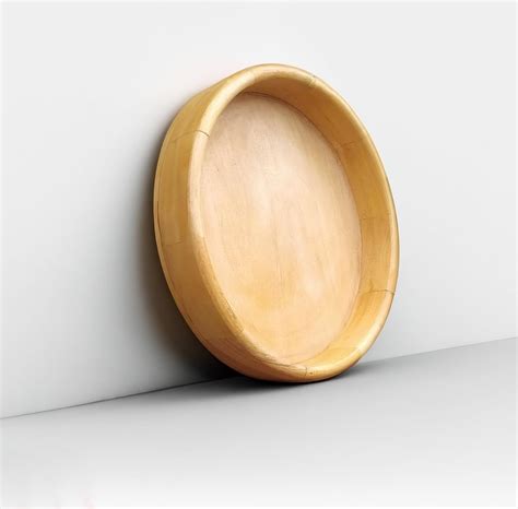 TRENDING WOOD Wooden Round Serving Tray for Dining Table and Kitchen ...