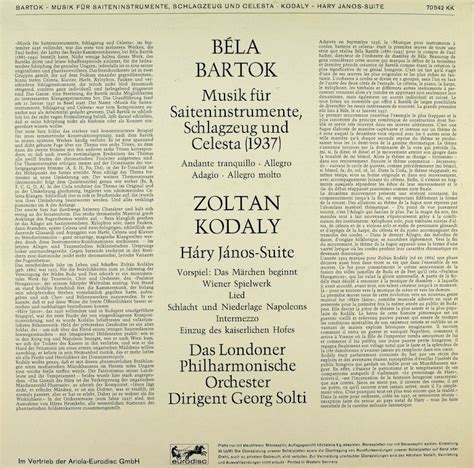 Georg Solti. Londoner Philharmonische Orchester. Bartók. Musik für ...